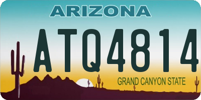 AZ license plate ATQ4814