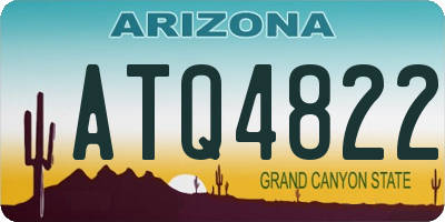 AZ license plate ATQ4822