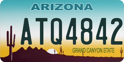 AZ license plate ATQ4842