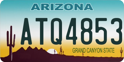 AZ license plate ATQ4853