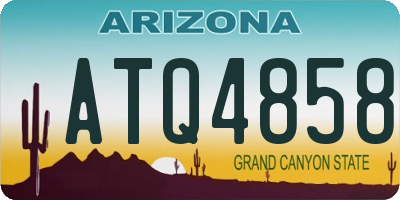 AZ license plate ATQ4858
