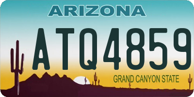 AZ license plate ATQ4859