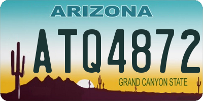AZ license plate ATQ4872