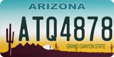 AZ license plate ATQ4878
