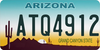 AZ license plate ATQ4912