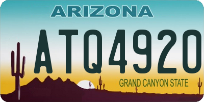 AZ license plate ATQ4920