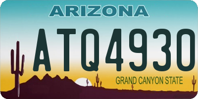 AZ license plate ATQ4930