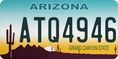AZ license plate ATQ4946