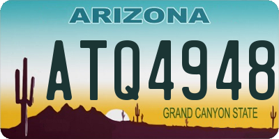 AZ license plate ATQ4948