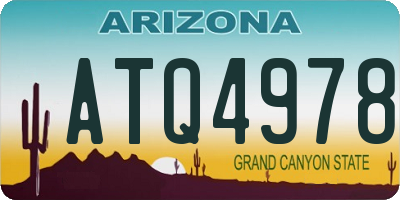 AZ license plate ATQ4978