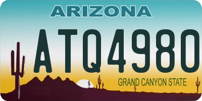 AZ license plate ATQ4980