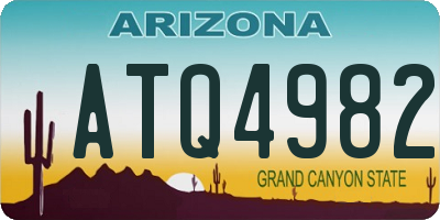 AZ license plate ATQ4982