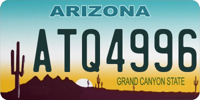 AZ license plate ATQ4996