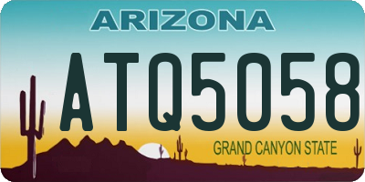 AZ license plate ATQ5058