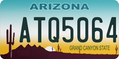 AZ license plate ATQ5064