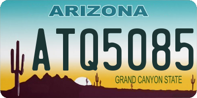 AZ license plate ATQ5085