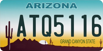 AZ license plate ATQ5116