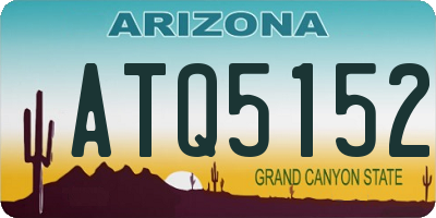 AZ license plate ATQ5152