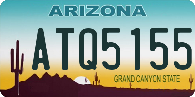 AZ license plate ATQ5155