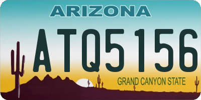 AZ license plate ATQ5156