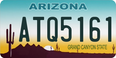 AZ license plate ATQ5161