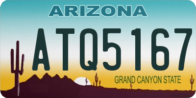 AZ license plate ATQ5167