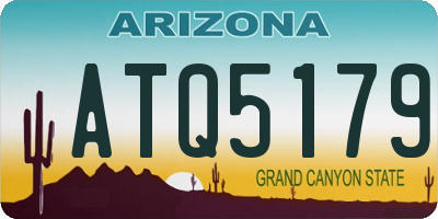 AZ license plate ATQ5179
