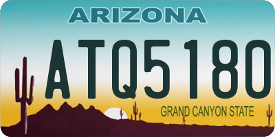 AZ license plate ATQ5180