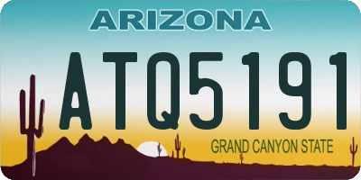 AZ license plate ATQ5191