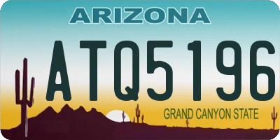 AZ license plate ATQ5196