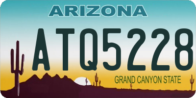 AZ license plate ATQ5228
