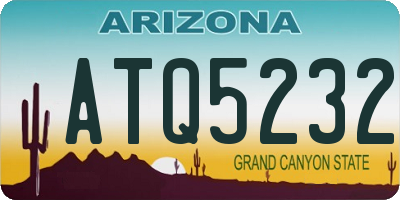 AZ license plate ATQ5232