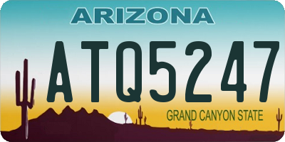 AZ license plate ATQ5247