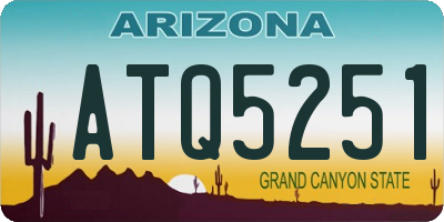 AZ license plate ATQ5251