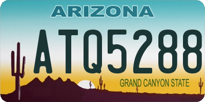 AZ license plate ATQ5288