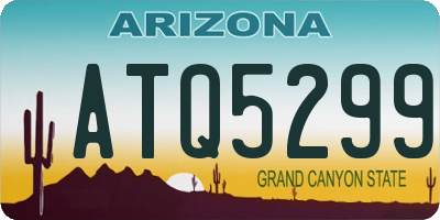 AZ license plate ATQ5299