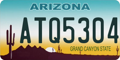 AZ license plate ATQ5304