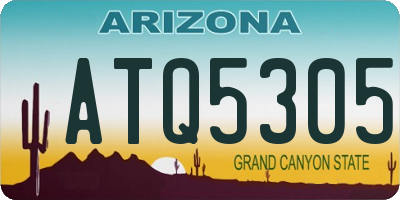 AZ license plate ATQ5305