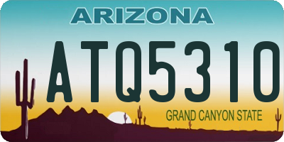 AZ license plate ATQ5310