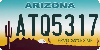 AZ license plate ATQ5317