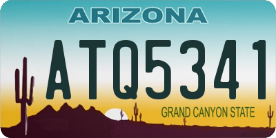 AZ license plate ATQ5341