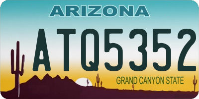 AZ license plate ATQ5352