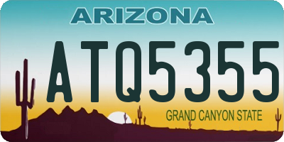 AZ license plate ATQ5355