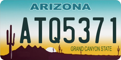 AZ license plate ATQ5371