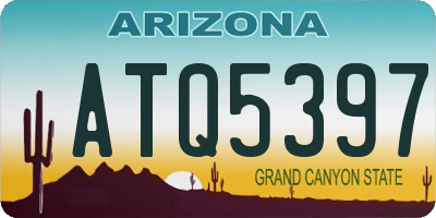 AZ license plate ATQ5397