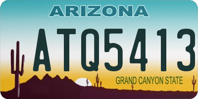 AZ license plate ATQ5413