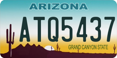 AZ license plate ATQ5437
