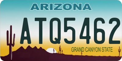 AZ license plate ATQ5462