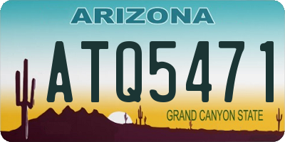 AZ license plate ATQ5471