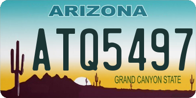 AZ license plate ATQ5497